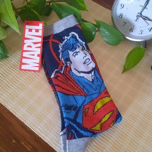 3/$15 Marvel D.C Comics Superman Crew Socks - OS, NWT!